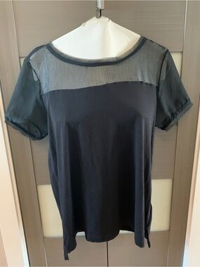 Women’s H&M Black and Sheer Top